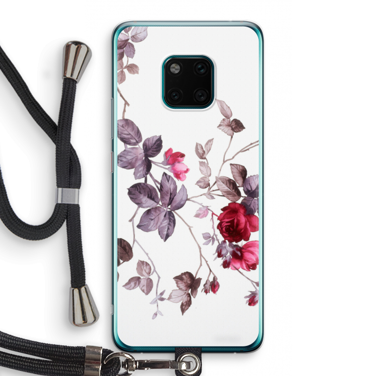 Mooie bloemen: Huawei Mate 20 Pro Transparant Hoesje met koord