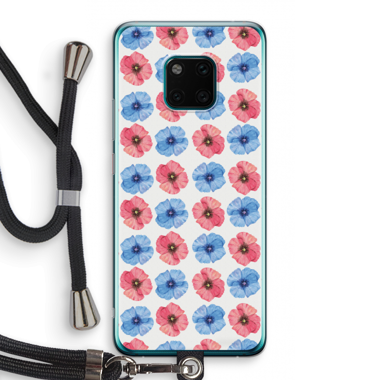 Klaproosjes: Huawei Mate 20 Pro Transparant Hoesje met koord