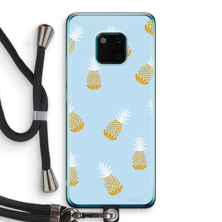 Ananasjes: Huawei Mate 20 Pro Transparant Hoesje met koord