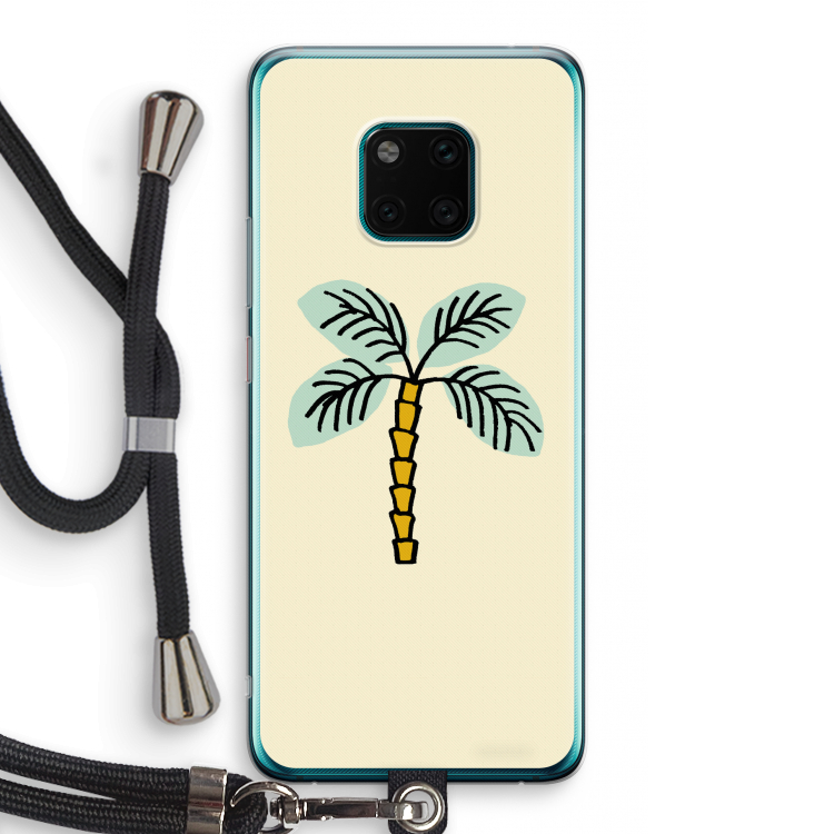 Palmboom: Huawei Mate 20 Pro Transparant Hoesje met koord