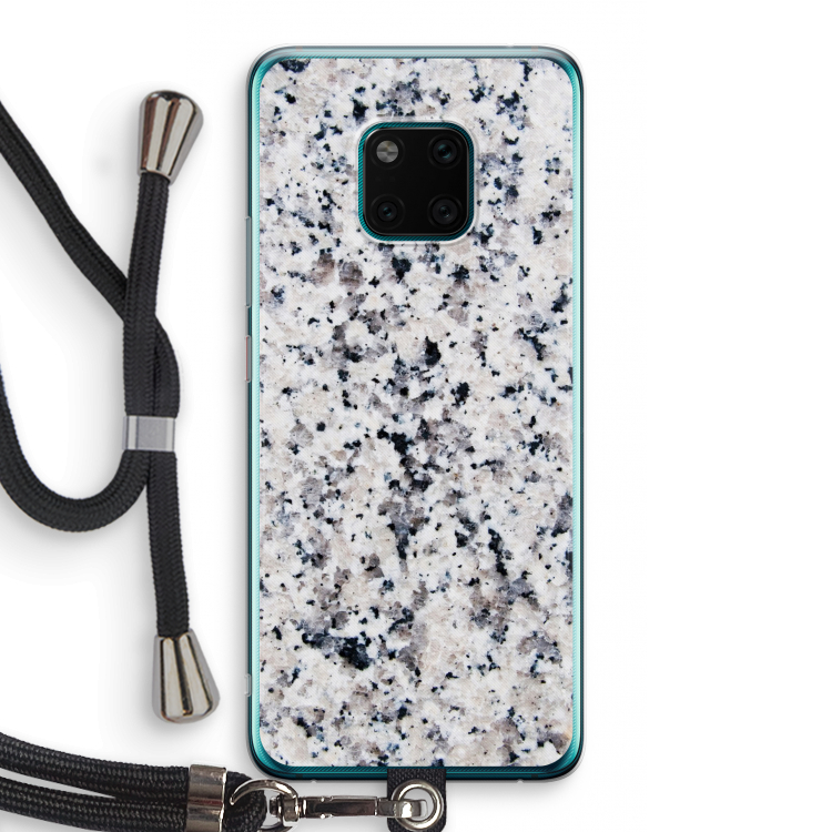 Gespikkelde marmer: Huawei Mate 20 Pro Transparant Hoesje met koord