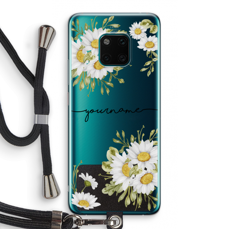 Daisies: Huawei Mate 20 Pro Transparant Hoesje met koord