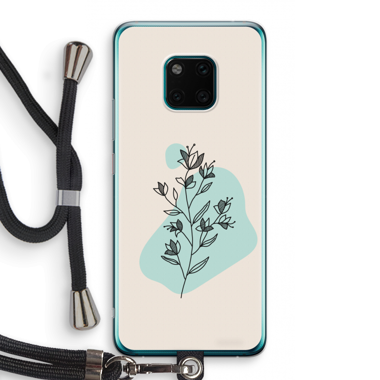 Violets are blue: Huawei Mate 20 Pro Transparant Hoesje met koord