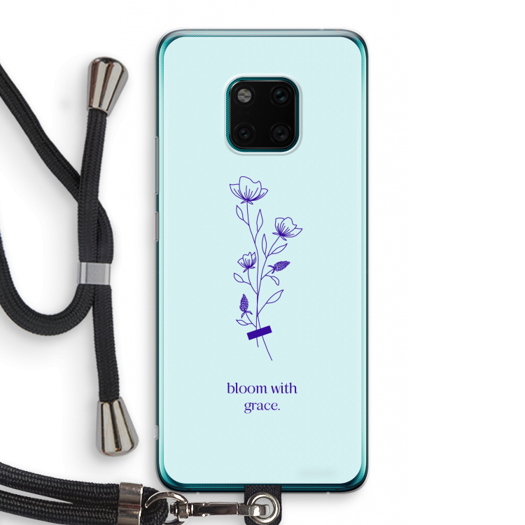 Bloom with grace: Huawei Mate 20 Pro Transparant Hoesje met koord