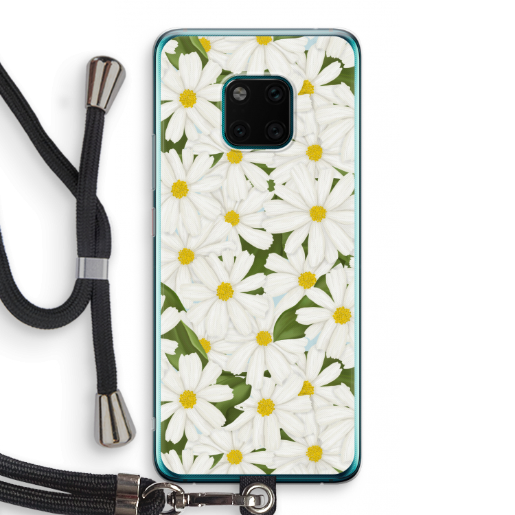 Summer Daisies: Huawei Mate 20 Pro Transparant Hoesje met koord