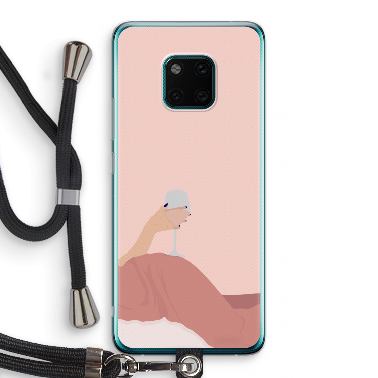 Wine: Huawei Mate 20 Pro Transparant Hoesje met koord