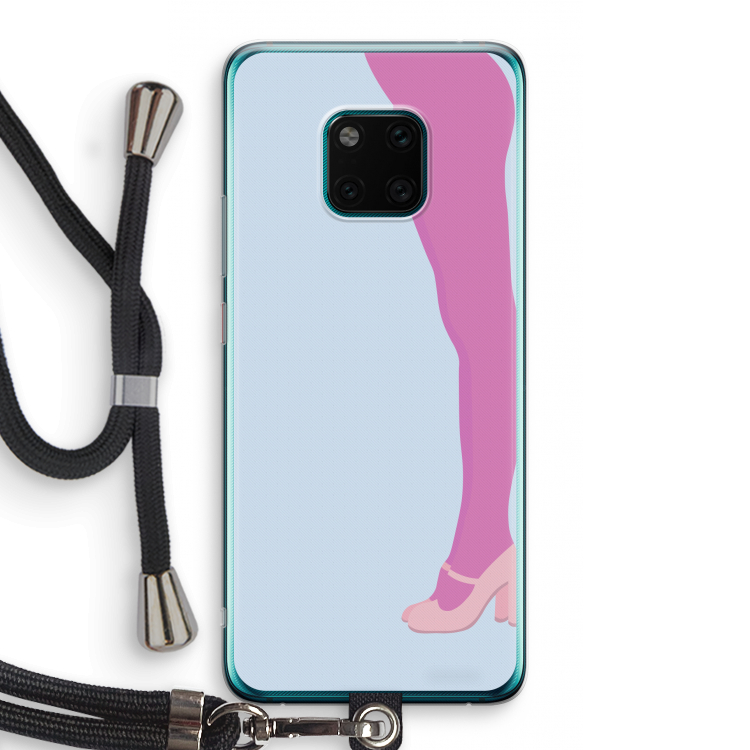 Pink panty: Huawei Mate 20 Pro Transparant Hoesje met koord