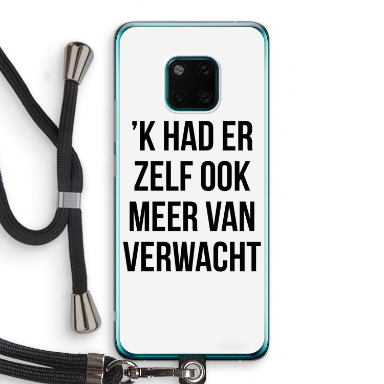 Meer verwacht: Huawei Mate 20 Pro Transparant Hoesje met koord