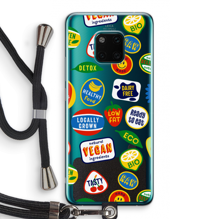 Fruitsticker: Huawei Mate 20 Pro Transparant Hoesje met koord