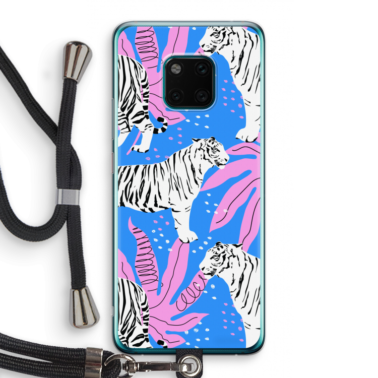 Tijger: Huawei Mate 20 Pro Transparant Hoesje met koord