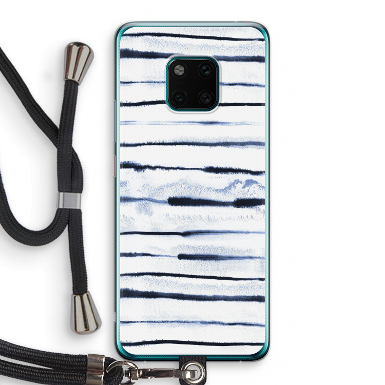Ink Stripes: Huawei Mate 20 Pro Transparant Hoesje met koord