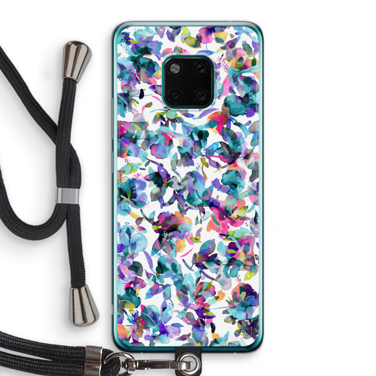 Hibiscus Flowers: Huawei Mate 20 Pro Transparant Hoesje met koord