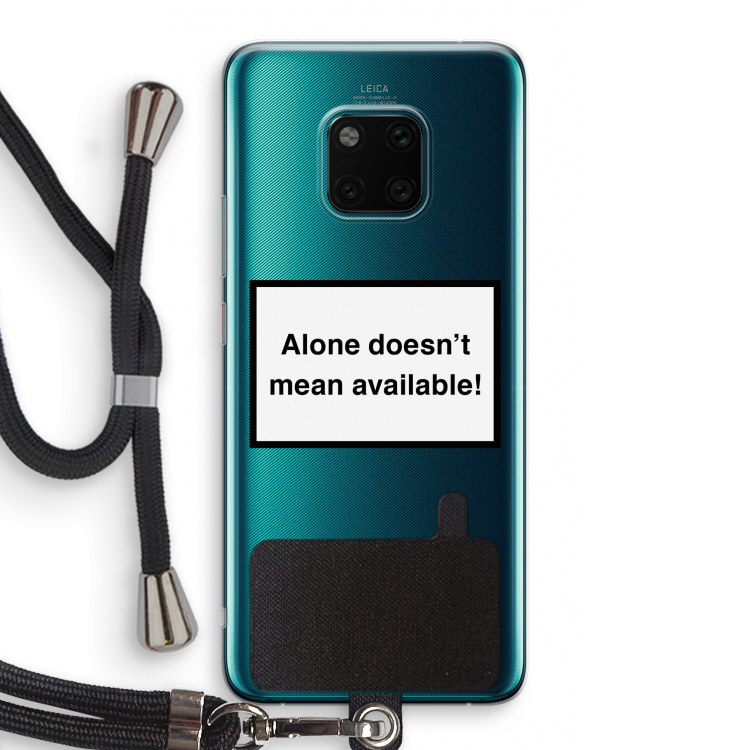 Alone: Huawei Mate 20 Pro Transparant Hoesje met koord