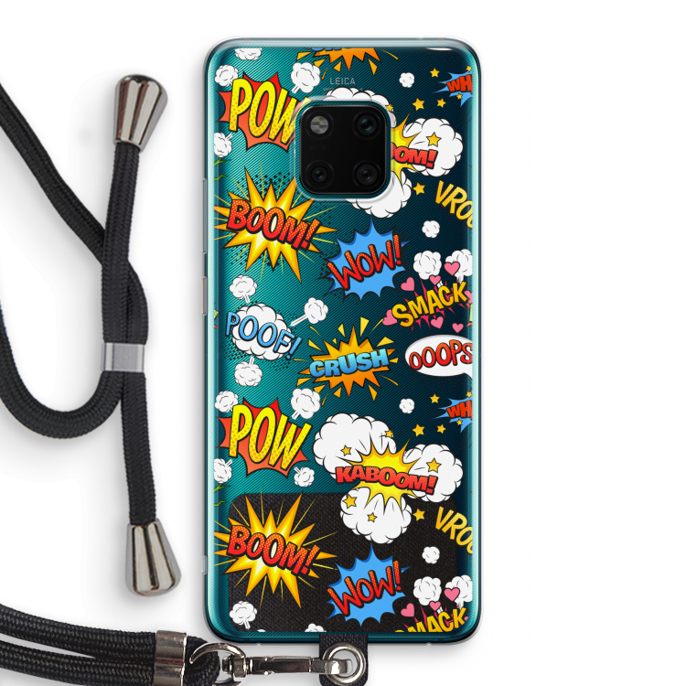 Pow Smack: Huawei Mate 20 Pro Transparant Hoesje met koord