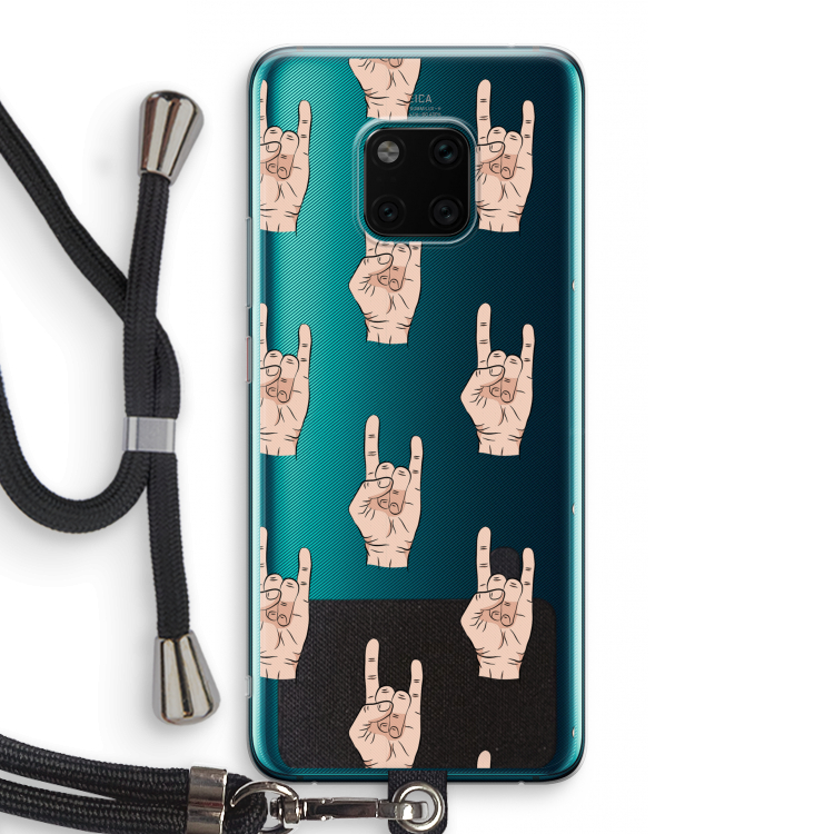 Rock: Huawei Mate 20 Pro Transparant Hoesje met koord