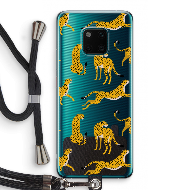 Luipaard: Huawei Mate 20 Pro Transparant Hoesje met koord