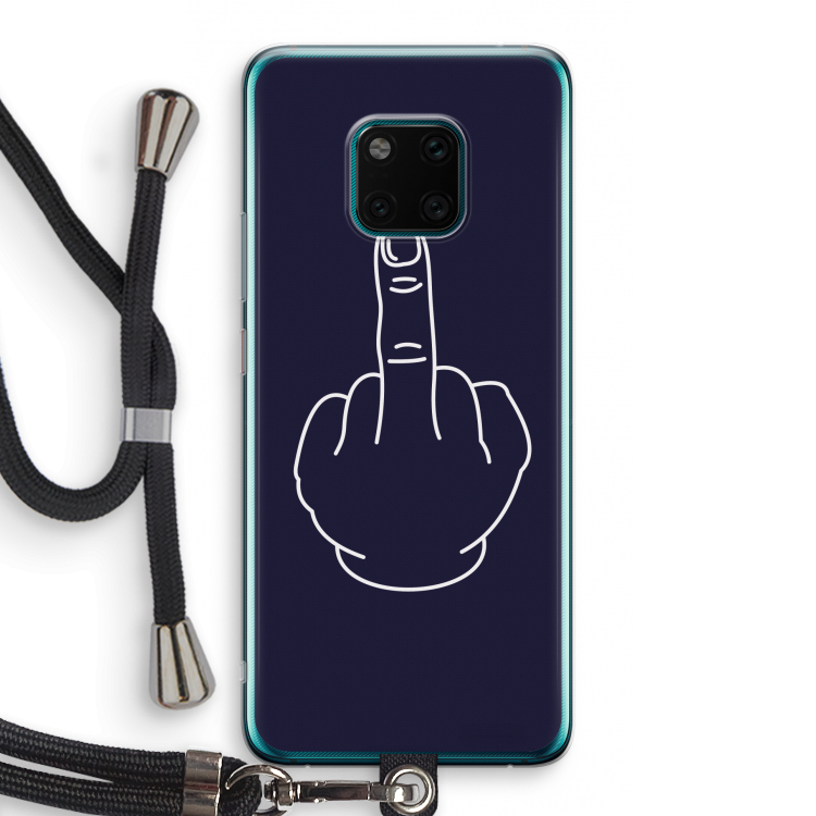 F**k U: Huawei Mate 20 Pro Transparant Hoesje met koord