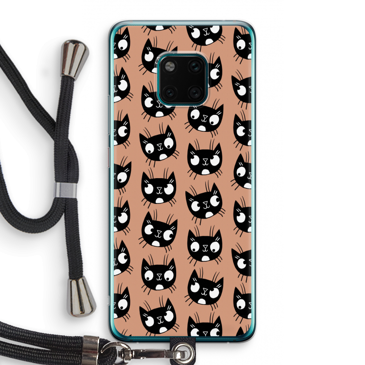 Kat: Huawei Mate 20 Pro Transparant Hoesje met koord