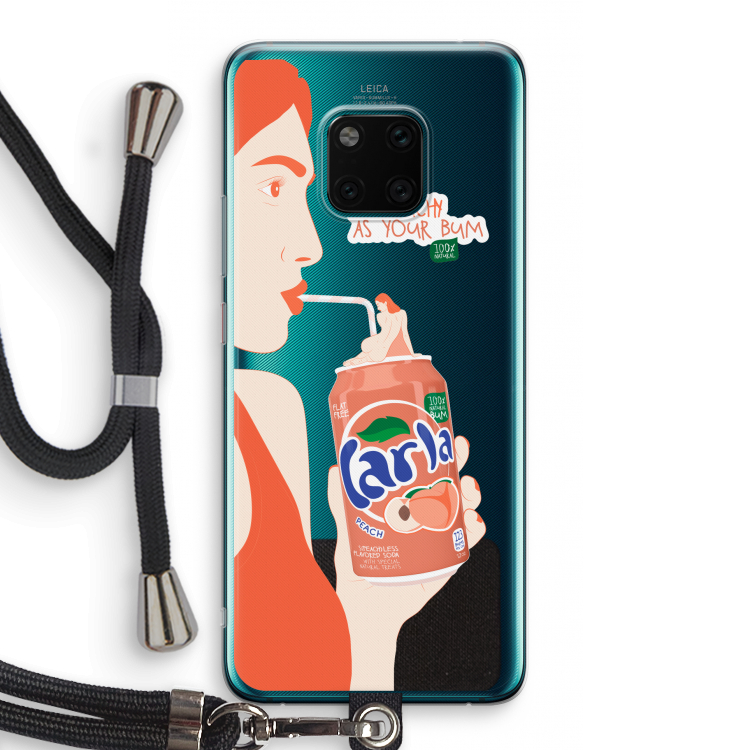 Peach please!: Huawei Mate 20 Pro Transparant Hoesje met koord