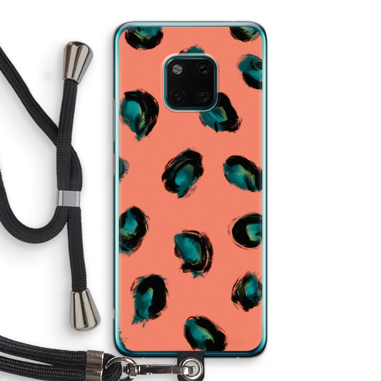 Pink Cheetah: Huawei Mate 20 Pro Transparant Hoesje met koord