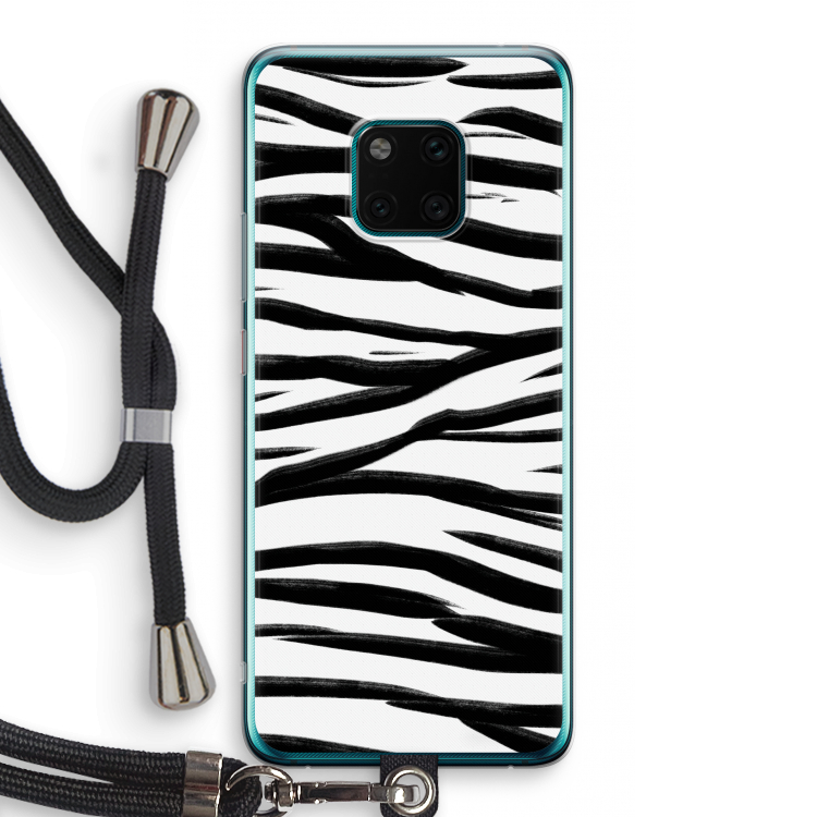 Zebra pattern: Huawei Mate 20 Pro Transparant Hoesje met koord