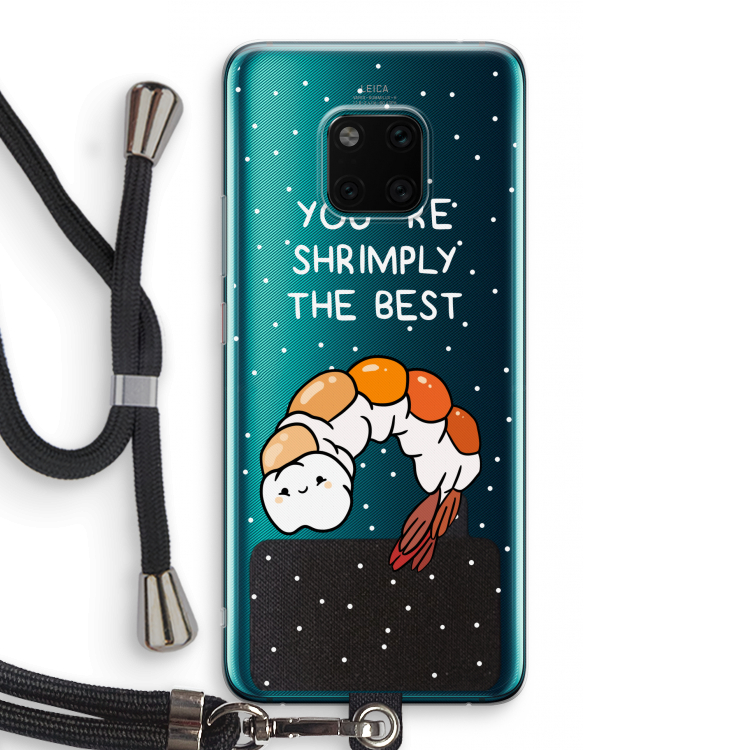 You're Shrimply The Best: Huawei Mate 20 Pro Transparant Hoesje met koord