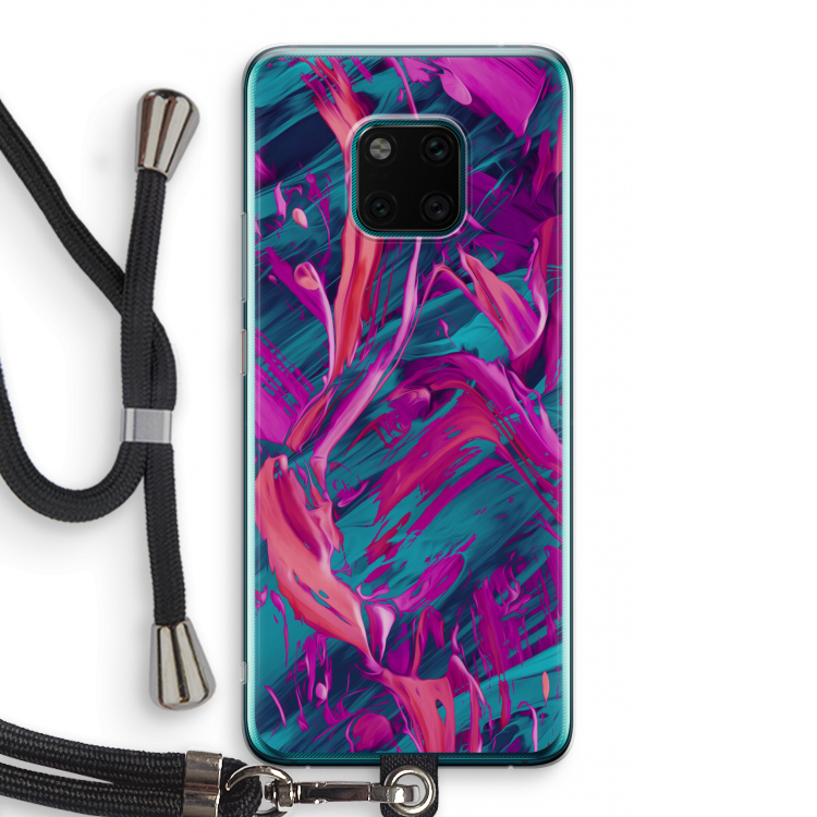 Pink Clouds: Huawei Mate 20 Pro Transparant Hoesje met koord