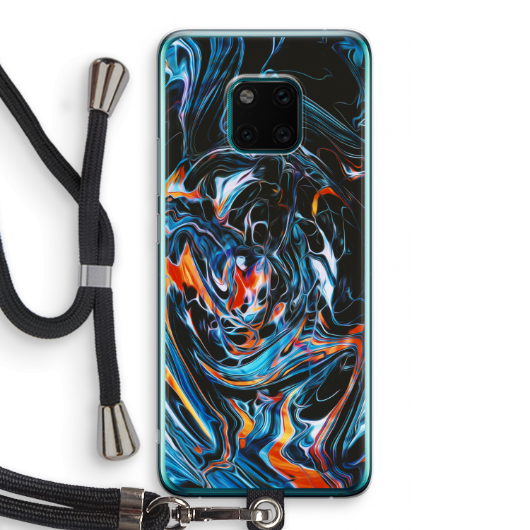 Black Unicorn: Huawei Mate 20 Pro Transparant Hoesje met koord