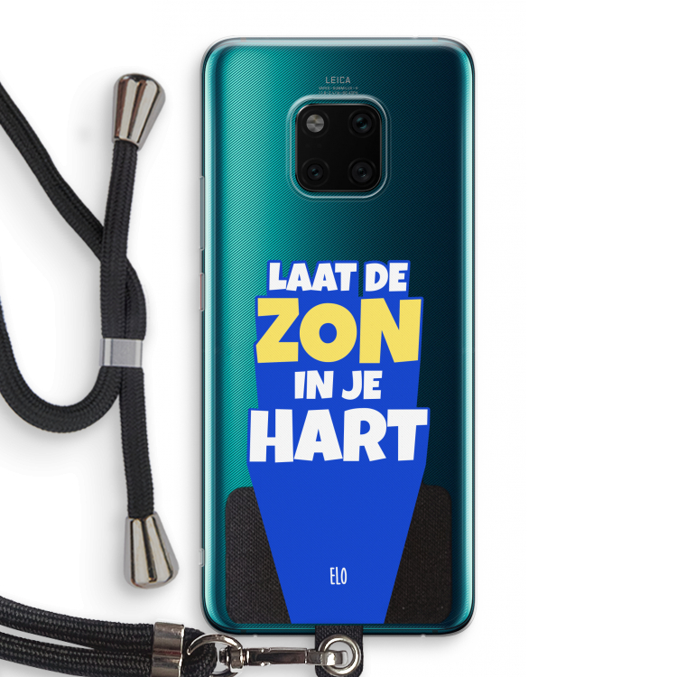 Laat de zon in je hart: Huawei Mate 20 Pro Transparant Hoesje met koord