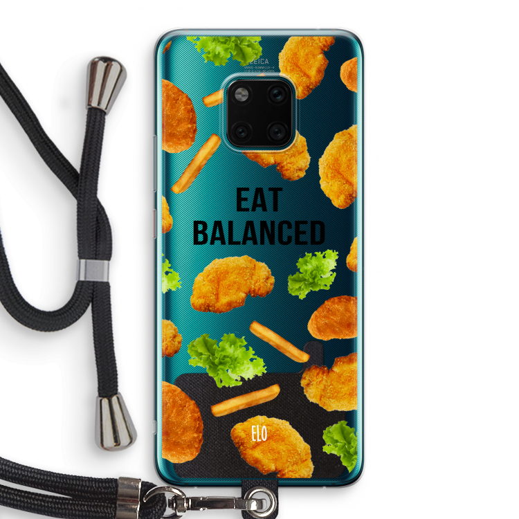Eat Balanced: Huawei Mate 20 Pro Transparant Hoesje met koord