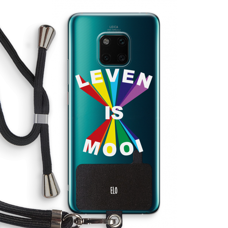 Het Leven Is Mooi: Huawei Mate 20 Pro Transparant Hoesje met koord