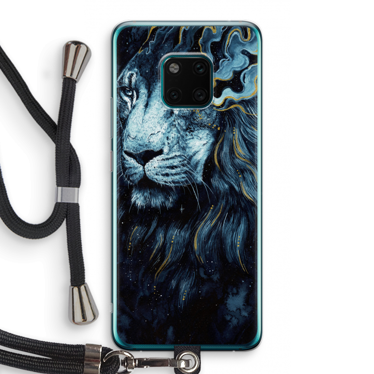 Darkness Lion: Huawei Mate 20 Pro Transparant Hoesje met koord