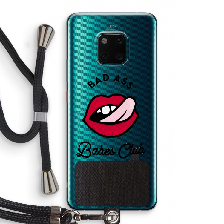 Badass Babes Club: Huawei Mate 20 Pro Transparant Hoesje met koord