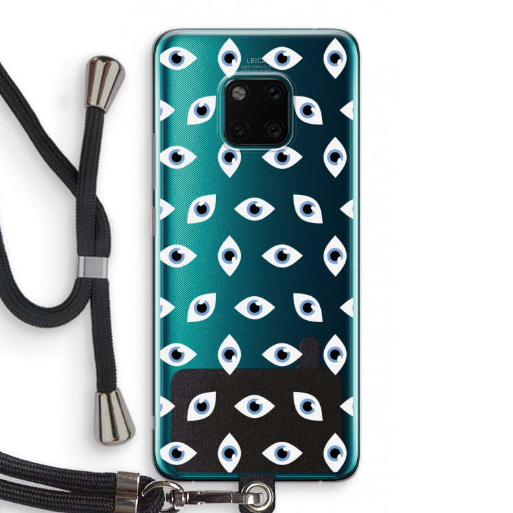 Eyes pattern: Huawei Mate 20 Pro Transparant Hoesje met koord
