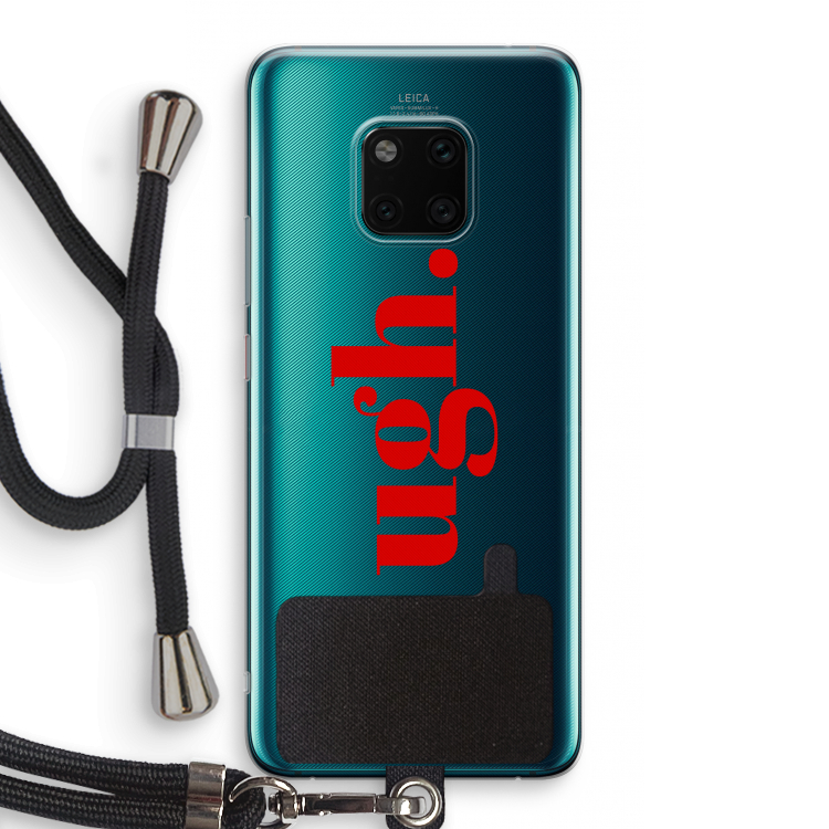 Ugh: Huawei Mate 20 Pro Transparant Hoesje met koord