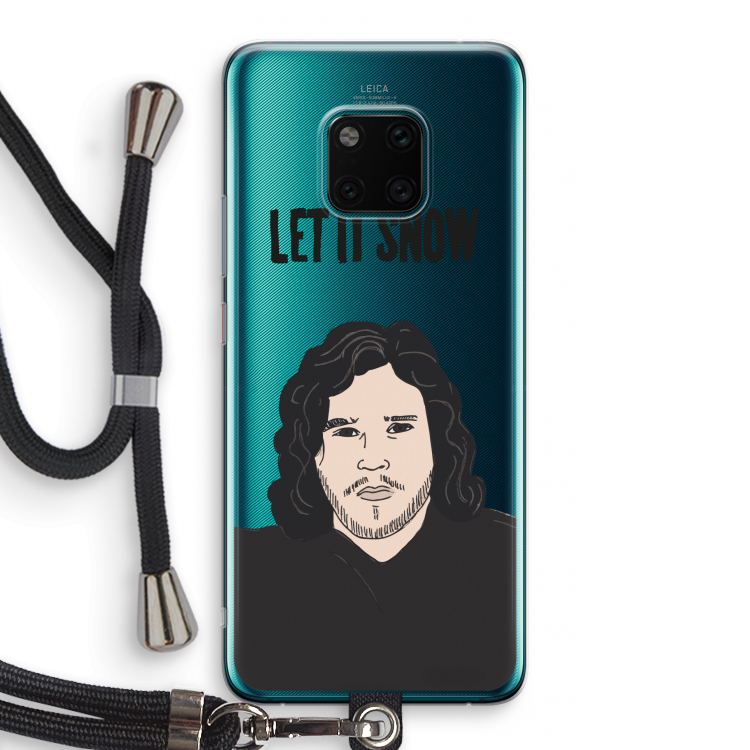 Let It Snow: Huawei Mate 20 Pro Transparant Hoesje met koord