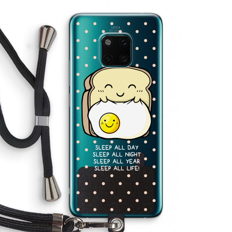 Sleep All Day: Huawei Mate 20 Pro Transparant Hoesje met koord