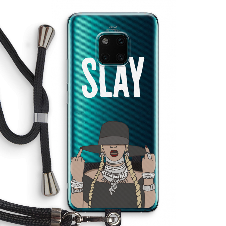 Slay All Day: Huawei Mate 20 Pro Transparant Hoesje met koord