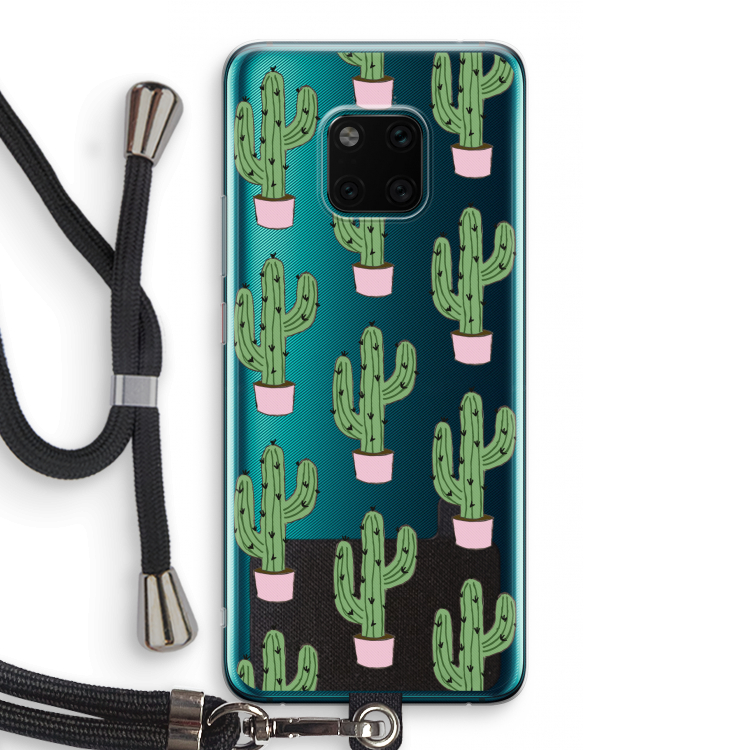 Cactus Lover: Huawei Mate 20 Pro Transparant Hoesje met koord