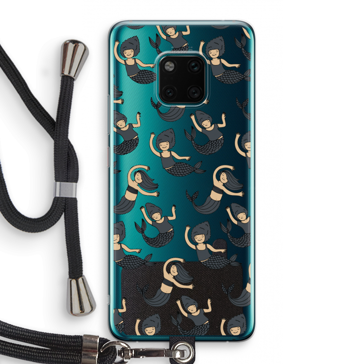 Zeemeermin: Huawei Mate 20 Pro Transparant Hoesje met koord