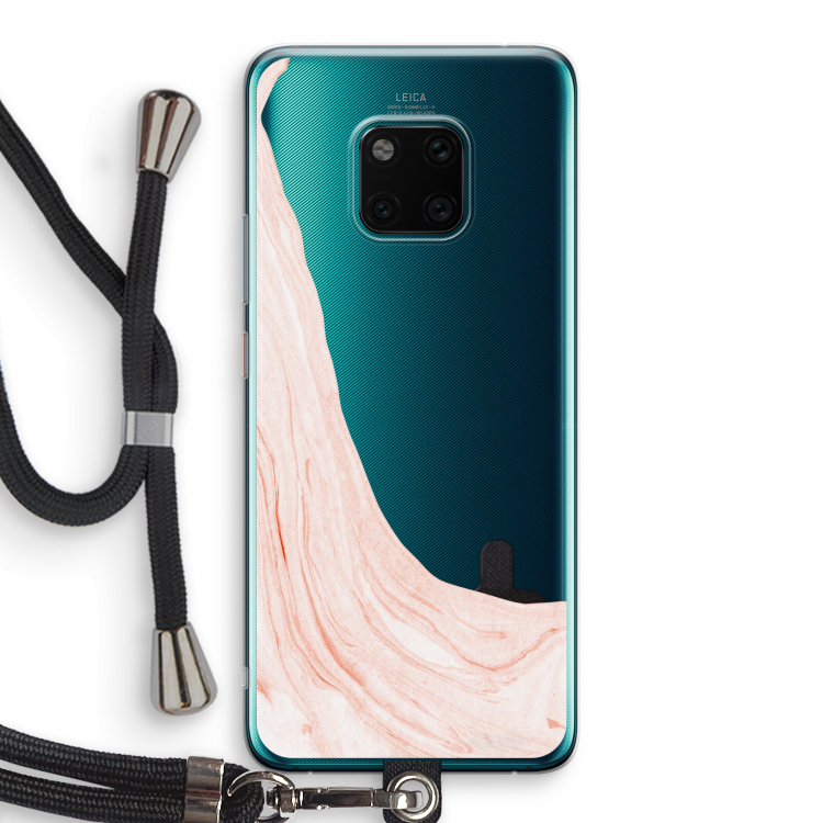 Peach bath: Huawei Mate 20 Pro Transparant Hoesje met koord