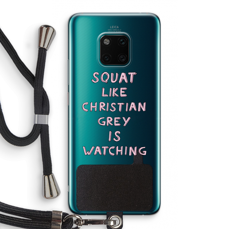 Christian Grey: Huawei Mate 20 Pro Transparant Hoesje met koord