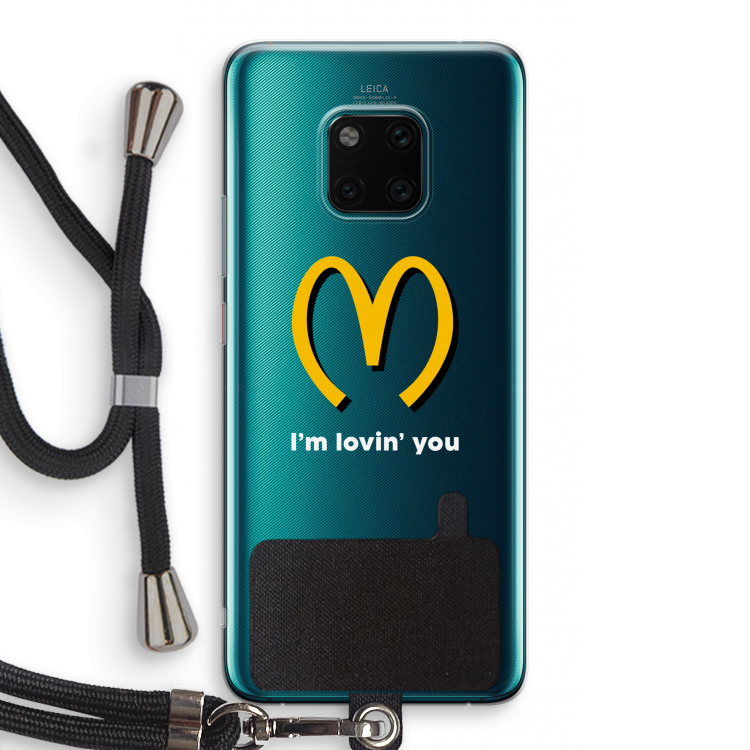 I'm lovin' you: Huawei Mate 20 Pro Transparant Hoesje met koord