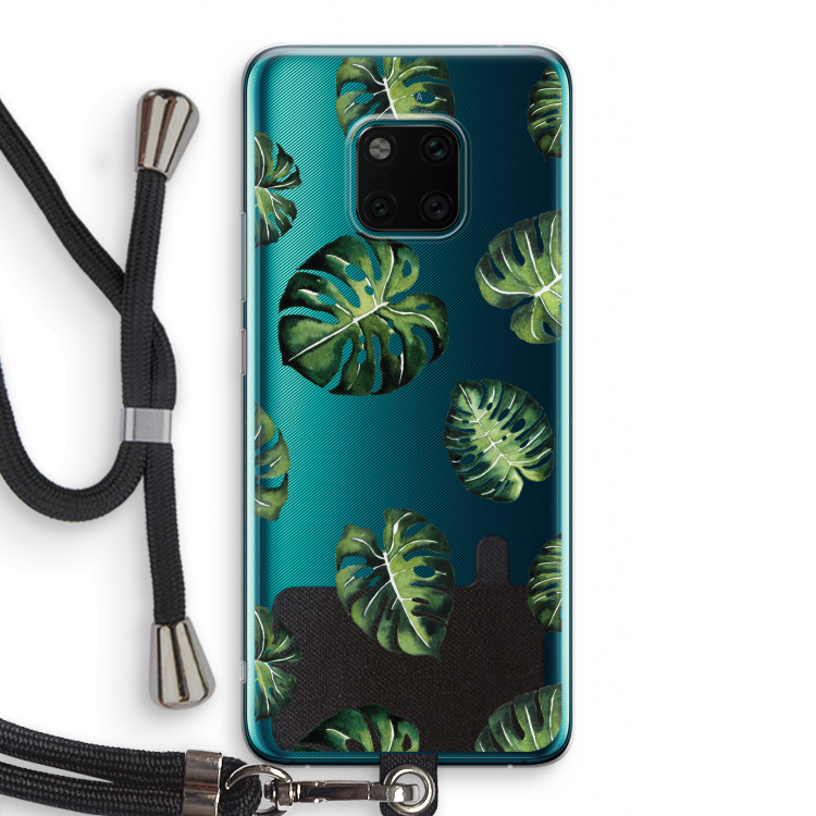 Tropische bladeren: Huawei Mate 20 Pro Transparant Hoesje met koord