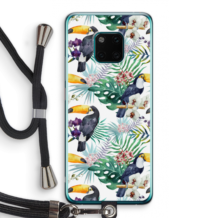 Tukans: Huawei Mate 20 Pro Transparant Hoesje met koord