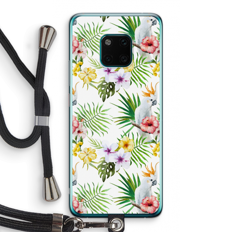 Gele kuif: Huawei Mate 20 Pro Transparant Hoesje met koord