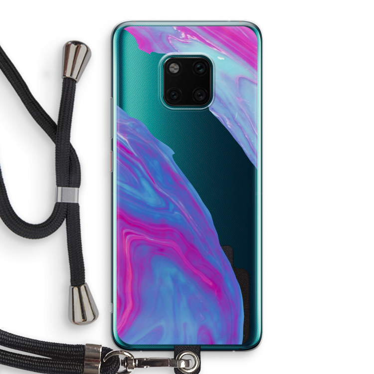 Zweverige regenboog: Huawei Mate 20 Pro Transparant Hoesje met koord