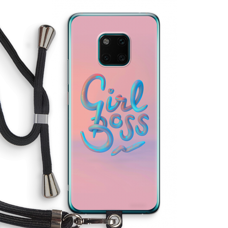 Girl boss: Huawei Mate 20 Pro Transparant Hoesje met koord