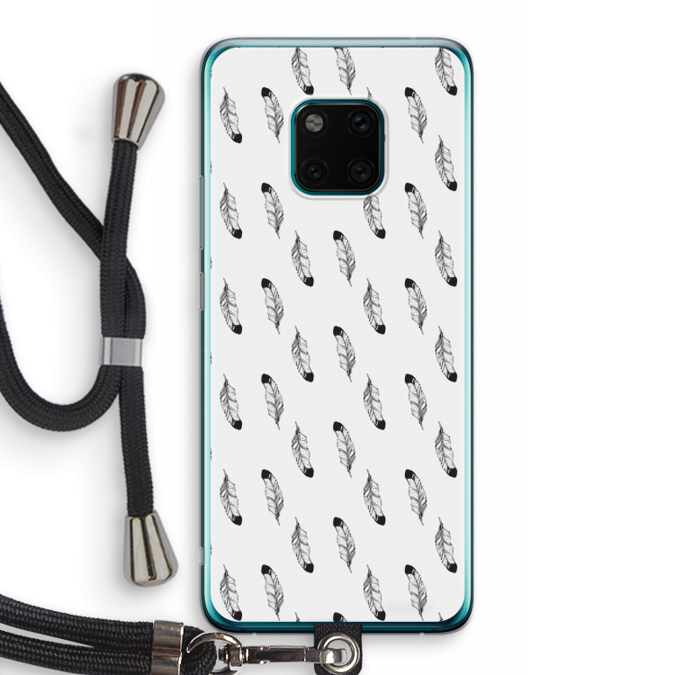 Pluimen: Huawei Mate 20 Pro Transparant Hoesje met koord