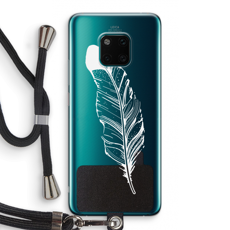 Pluim: Huawei Mate 20 Pro Transparant Hoesje met koord